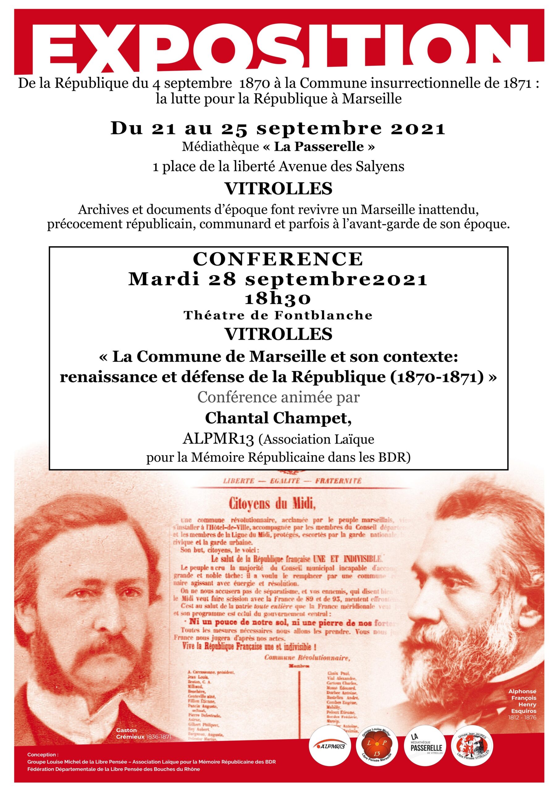 Exposition: De la République du 4 septembre  1870 à la Commune insurrectionnelle de 1871 : la lutte pour la République à Marseille